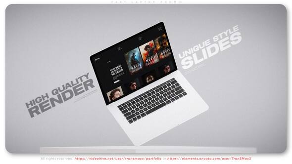 Videohive Fast Laptop Promo Video Displays template preview
