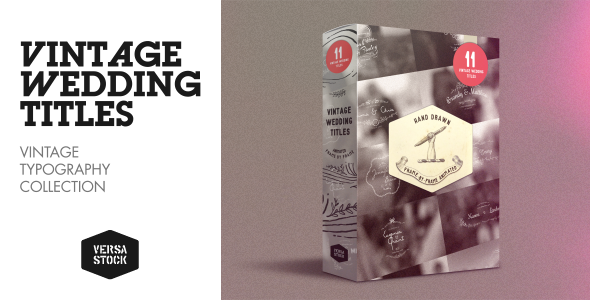 Vintage Wedding Titles Video Displays template preview