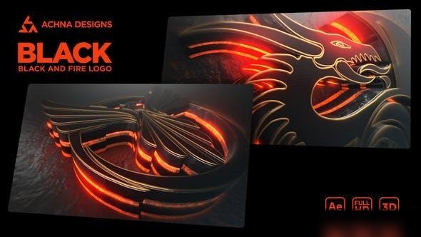 Videohive Black Epic And Fire Logo Logo Stings template preview