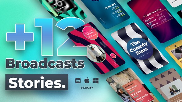 Videohive 12 Broadcasts Instagram Stories Broadcast-packages template preview