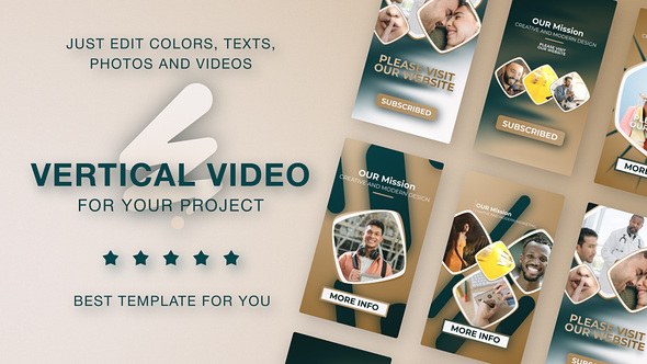 Videohive Golden Instagram Reels Video Displays template preview