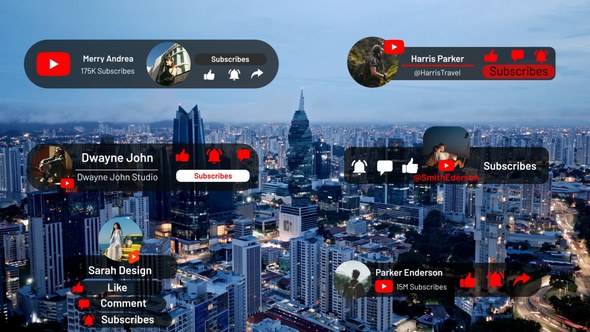 Videohive YouTube Subscribe Titles 59810359 Titles template preview