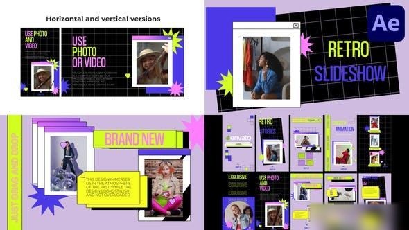 Videohive Retro Slideshow for After Effects 47390329 Openers template preview