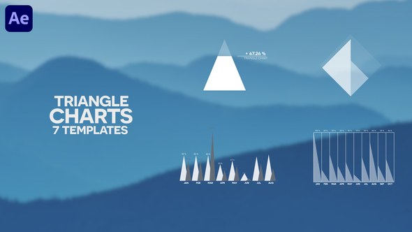 Videohive 7 Triangle Charts | Infographics Pack Infographics template preview