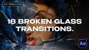 Videohive Broken Glass Transitions Elements template preview