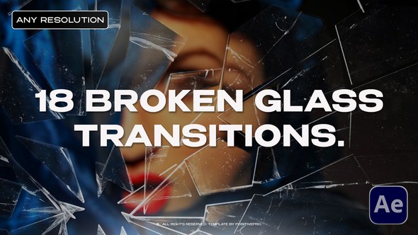 Videohive Broken Glass Transitions Elements template preview
