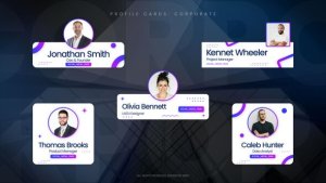Videohive Profile Cards: Corporate Elements template preview