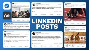 Videohive LinkedIn Post UI Mockups Elements template preview