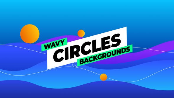 Videohive Wavy Circles Backgrounds Elements template preview