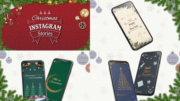 Videohive Christmas Instagram Stories for After Effects Product Promo template preview
