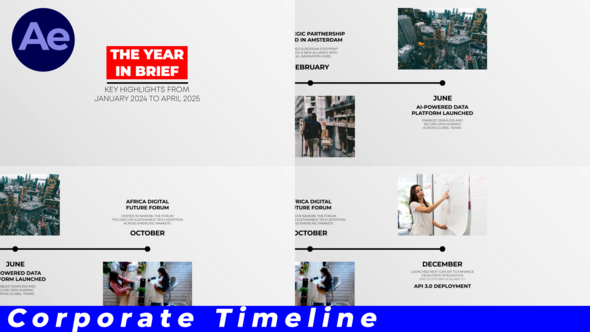 Videohive Corporate Timeline V01 Infographics template preview