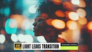 Dramatic Light Leaks Transitions For DaVinci Resolve Video Displays template preview