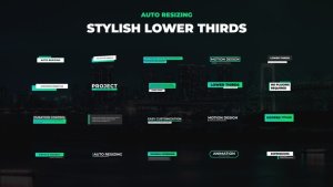 Videohive 20 Stylish Lower Thirds | Auto Resizing Text Titles template preview