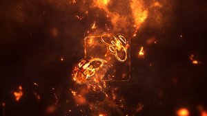 Logo Reveal Pack 5in1: Fire Video Displays template preview