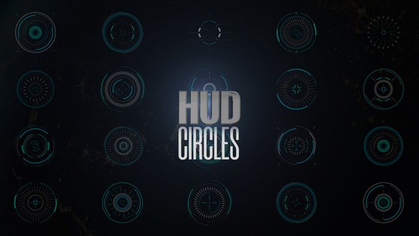 Videohive HUD Circles Elements template preview