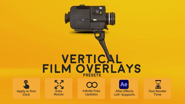 Videohive Vertical Film Overlays Elements template preview