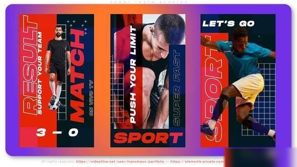Videohive Sport Insta Stories Openers template preview