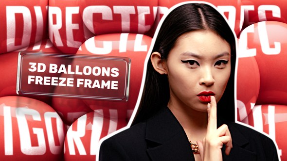 Videohive 3D Balloons Freeze Frame Openers template preview
