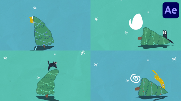 Videohive Cartoon Christmas Logo | After Effects 48863494 Logo Stings template preview