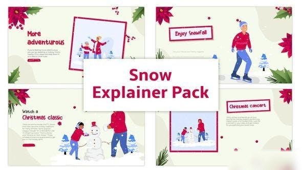Videohive Snow Explainer Animation Scene Pack