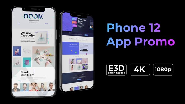 Videohive Phone 12 App Promo Product Promo template preview