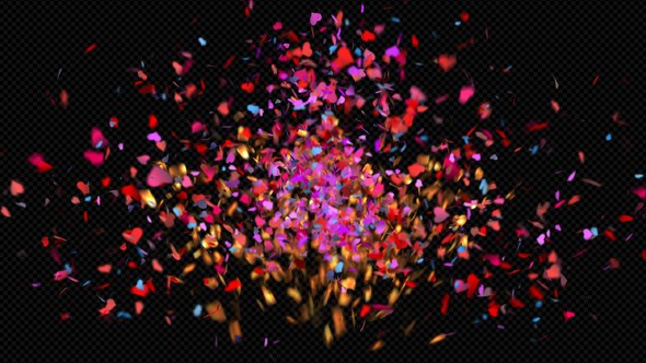 Videohive Valentine's Hearts Confetti Elements template preview