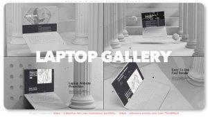 Videohive Grey Minimal Laptop Gallery Product Promo template preview