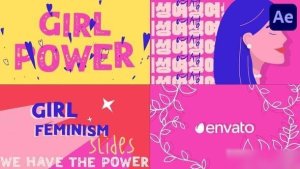 Videohive Feminism Typography Scenes for After Effects Openers template preview