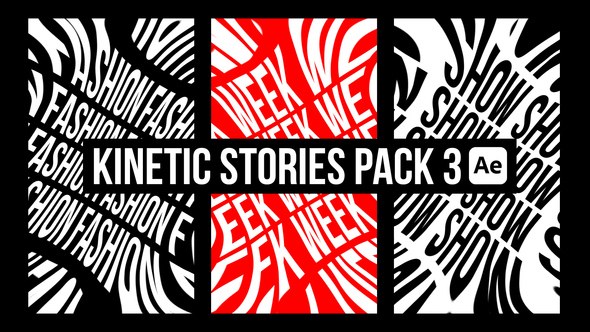 Videohive Kinetic Stories Pack 3 Titles template preview