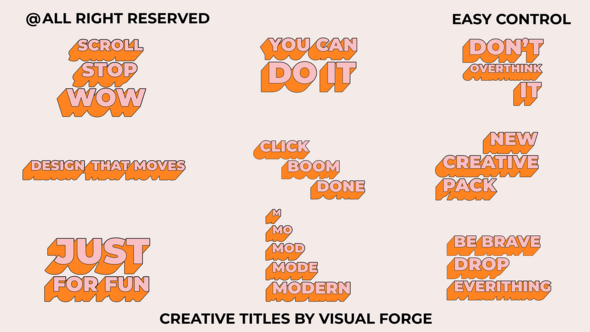 Videohive Creative Titles V2.0 | AE 59017947 Broadcast-packages template preview