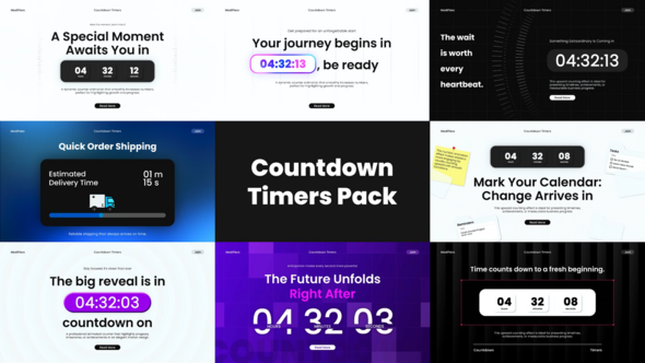 Videohive Countdown Timer Pack Logo Stings template preview