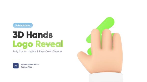 Videohive 3D Hands Logo Logo Stings template preview