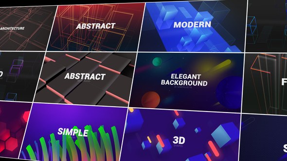 Videohive Unique Backgrounds Elements template preview