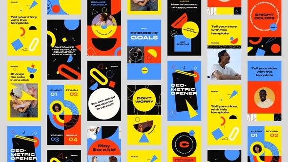 Videohive Geometric Stories Pack Product Promo template preview