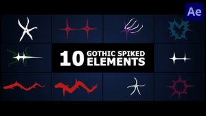 Videohive Gothic Spiked Elements | After Effects Elements template preview