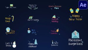 Colorful Christmas Titles | After Effects Video Displays template preview