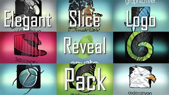 Videohive Elegant Slice Logo Reveal Pack Logo Stings template preview