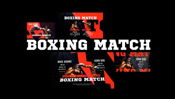 Videohive Boxing Sport Screen Broadcast-packages template preview