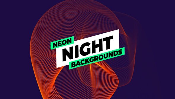 Videohive Neon Night Backgrounds Elements template preview