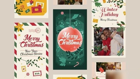 Videohive Christmas Instagram Stories 41936362 Openers template preview