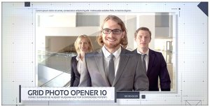 Grid Photo Opener Video Displays template preview
