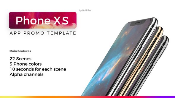 App Promo Phone XS Video Displays template preview