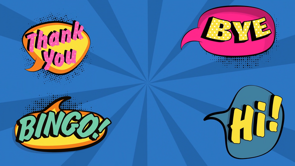 Videohive Comic Style Text Bubbles. Elements template preview