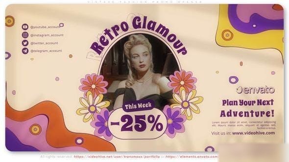 Videohive Vintage Fashion Promo 47431399 Openers template preview