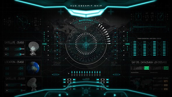 Videohive HUD PRO Military Cockpit 3 Elements template preview