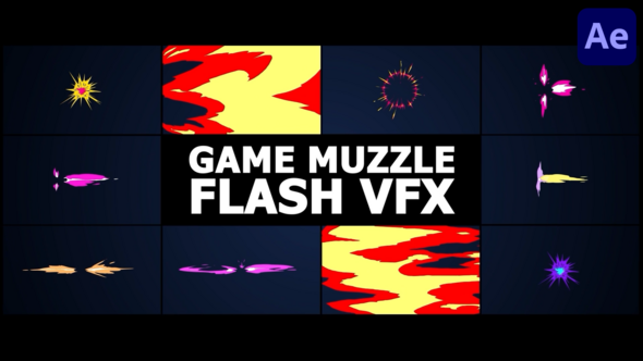 Videohive Game VFX Muzzle Flash | After Effects Elements template preview
