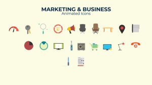 Videohive Marketing & Business Flat Design Icons Infographics template preview