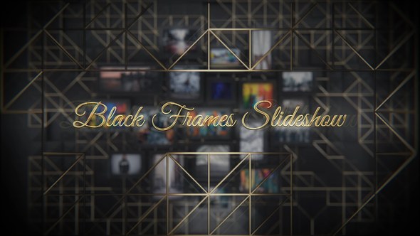 Videohive Black Frames Slideshow Video Displays template preview
