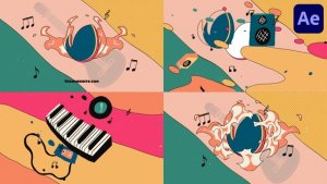 Videohive Music Colorful Logo Opener for After Effects Logo Stings template preview