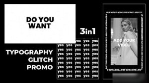 Videohive Typography Glitch Promo Openers template preview